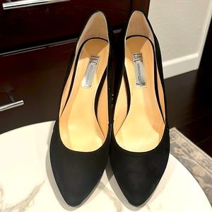 INC International Concepts Women’s Zaire Black Suede Pointed Toe Wedges 8M